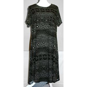 Lularoe Carly Dress Black & White Dots Geometric